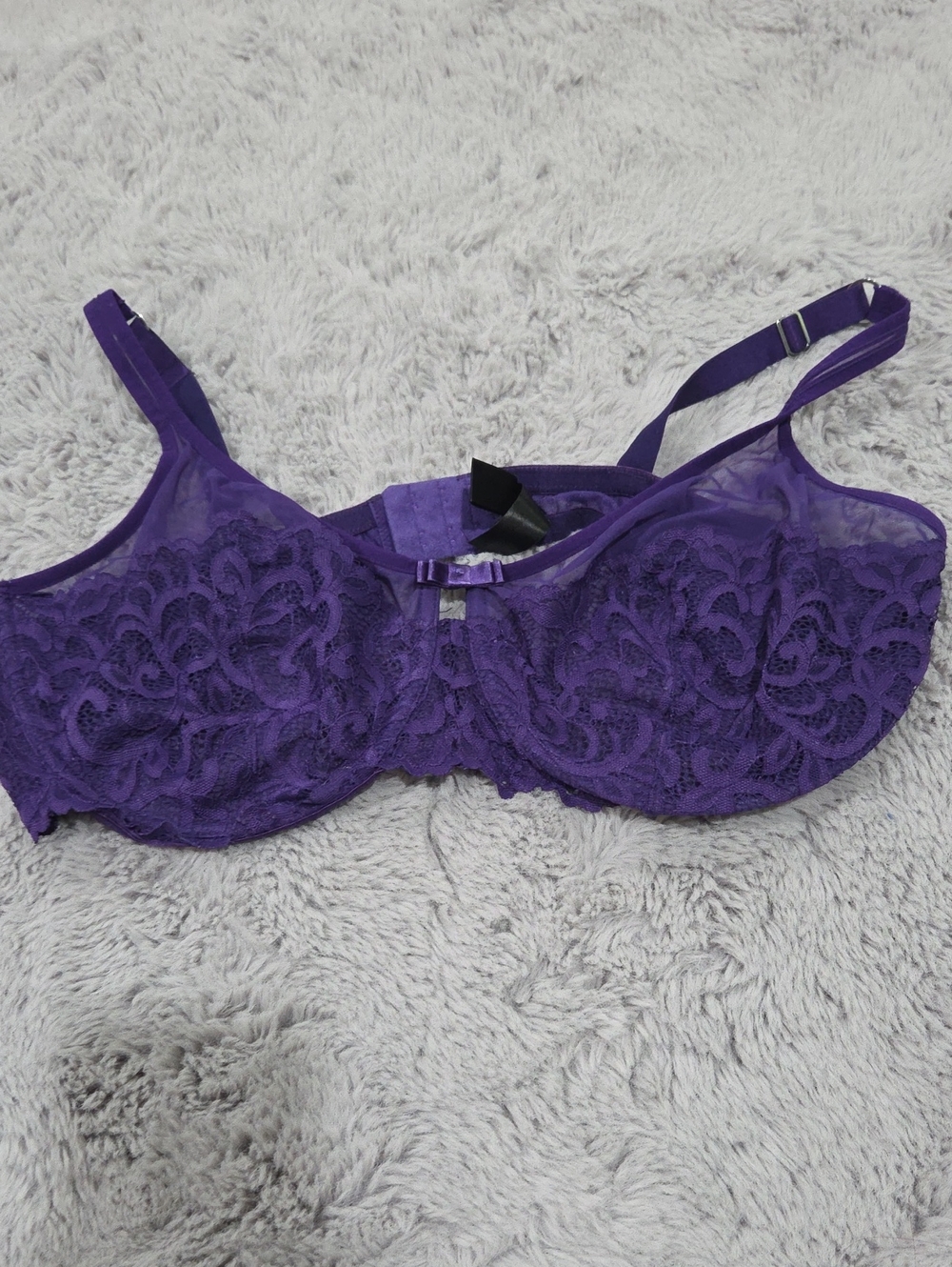 Fredricks Of Hollywood Purple Lace Underwire Bra - Women Intimates